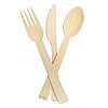 Bambu Natural Çatal Kaşık Bıçak 16 cm 24 Parça - 1