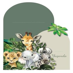 Dekoratif Kişiye Özel Ayaklı Pano Seti Baby Animal - 3