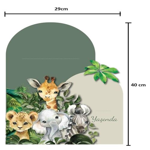 Dekoratif Kişiye Özel Ayaklı Pano Seti Baby Animal - 5