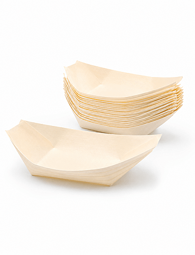 Bambu Kayık Sunum Tabağı 20cm 12'li - 2