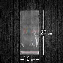 Bantlı Jelatin Poşet Şeffaf Torba 10x20 Cm - 1