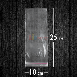 Bantlı Jelatin Poşet Şeffaf Torba 10x25 Cm - 1