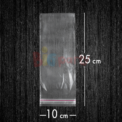 Bantlı Jelatin Poşet Şeffaf Torba 10x25 Cm - 