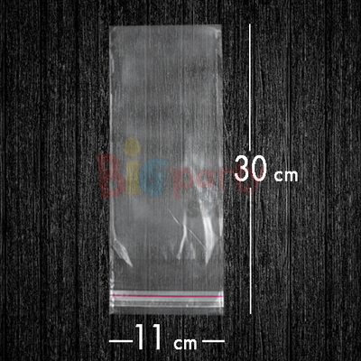 Bantlı Jelatin Poşet Şeffaf Torba 11x30 Cm - 