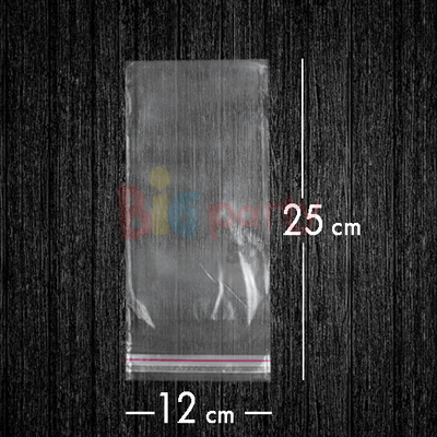 Bantlı Jelatin Poşet Şeffaf Torba 12x25 Cm - 