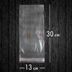 Bantlı Jelatin Poşet Şeffaf Torba 13x30 Cm - 1