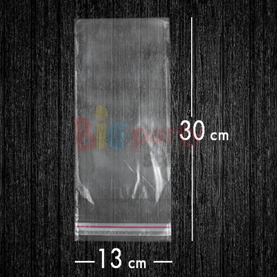 Bantlı Jelatin Poşet Şeffaf Torba 13x30 Cm - 