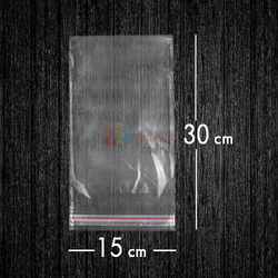 Bantlı Jelatin Poşet Şeffaf Torba 15x30 Cm - 1