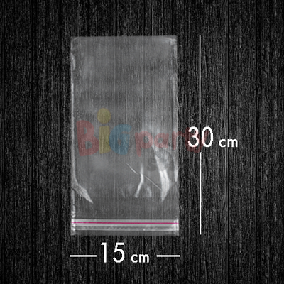 Bantlı Jelatin Poşet Şeffaf Torba 15x30 Cm - 