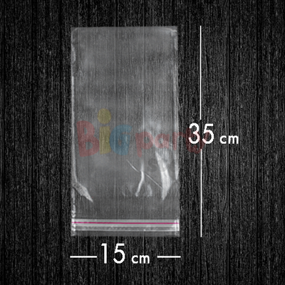 Bantlı Jelatin Poşet Şeffaf Torba 15x35 Cm - 