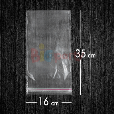 Bantlı Jelatin Poşet Şeffaf Torba 16x35 Cm - 