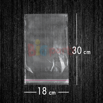 Bantlı Jelatin Poşet Şeffaf Torba 18x30 Cm - 