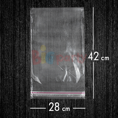 Bantlı Jelatin Poşet Şeffaf Torba 28x42 Cm - 