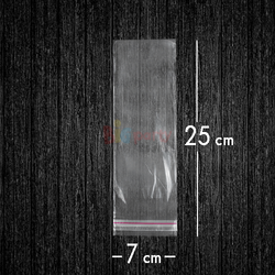 Bantlı Jelatin Poşet Şeffaf Torba 7x25 Cm - 1