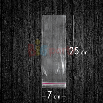 Bantlı Jelatin Poşet Şeffaf Torba 7x25 Cm - 