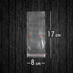 Bantlı Jelatin Poşet Şeffaf Torba 8x17 Cm - 1