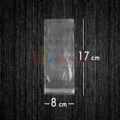 Bantlı Jelatin Poşet Şeffaf Torba 8x17 Cm - 
