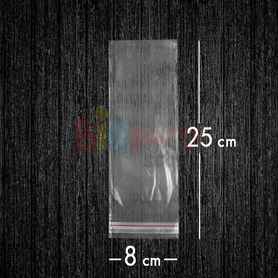Bantlı Jelatin Poşet Şeffaf Torba 8x25 Cm - 