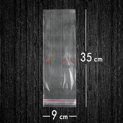 Bantlı Jelatin Poşet Şeffaf Torba 9x35 Cm - 1