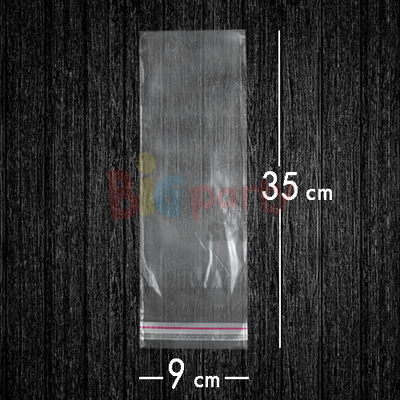Bantlı Jelatin Poşet Şeffaf Torba 9x35 Cm - 