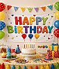 Bez Afiş Happy Birthday Renkli 150*100 - 1