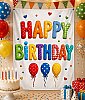 Bez Afiş Happy Birthday Renkli 100*150 - 1