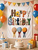 Bez Afiş Happy Birthday Şapkalı 100*150 - 1