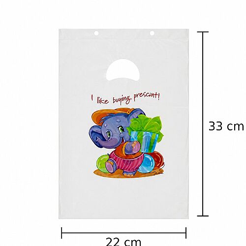 Blok Poşet Baskılı El Geçme 1 No 22x33 Cm 100 lü Renkli - 2
