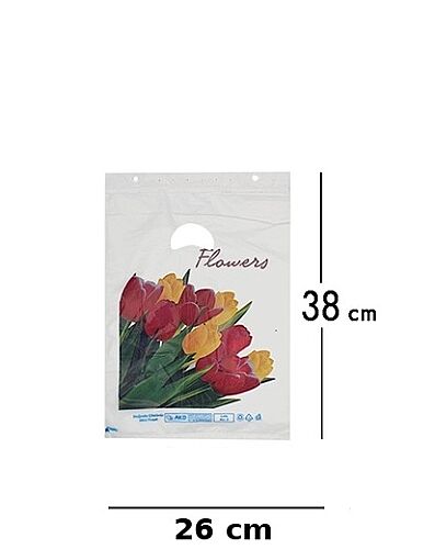 Blok Poşet Baskılı El Geçme 2 No 26x38 Cm 100 lü Beyaz - 2