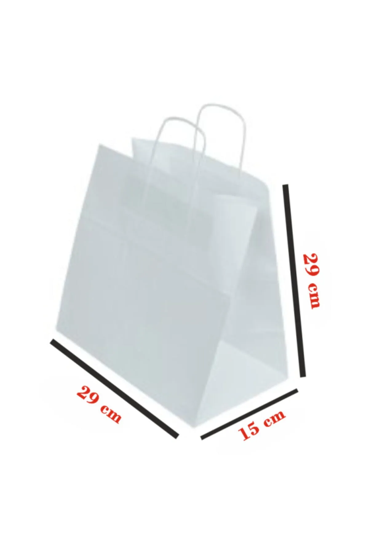 Kağıt Çanta 28 x 29 x 16 Cm Beyaz 25 Parça - 2