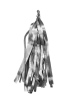 Dekoratif Garland Püsküllü Süs 5 Parça Gümüş - 5