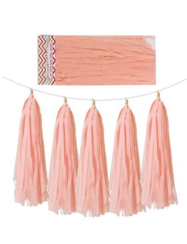 Dekoratif Garland Püsküllü Süs 5 Parça Rose Gold - 2