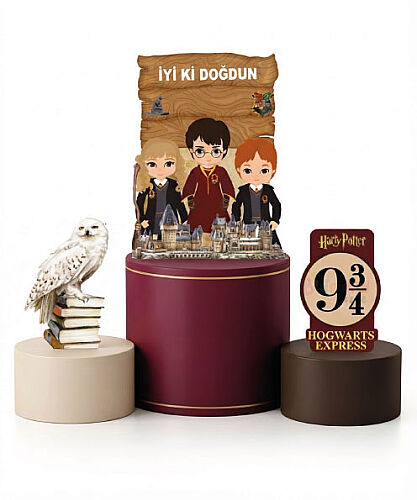 Dekoratif Kişiye Özel Ayaklı Pano Seti Harry Potter 3 Parça - 