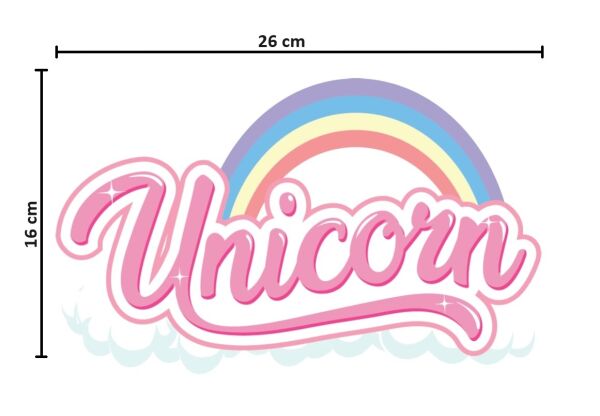 Dekoratif Kişiye Özel Ayaklı Pano Seti Unicorn 5 Parça - 7