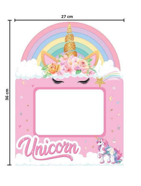Dekoratif Kişiye Özel Ayaklı Pano Seti Unicorn 5 Parça - 4