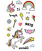 Dövme Unicorn Geçici Set - 2