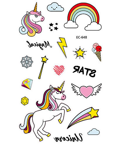 Dövme Unicorn Geçici Set - 2