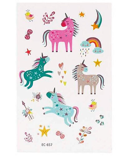 Dövme Unicorn Geçici Set - 3