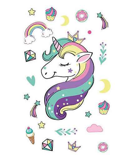 Dövme Unicorn Geçici Set - 6