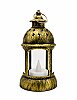 Fener Ledli Asmalı Model Noktalı 15 cm Eskitme Altın - 1