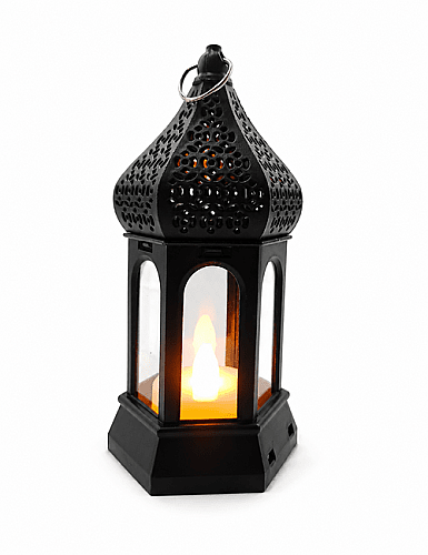 Fener Ledli Asmalı Model Noktalı 15 cm Siyah - 2