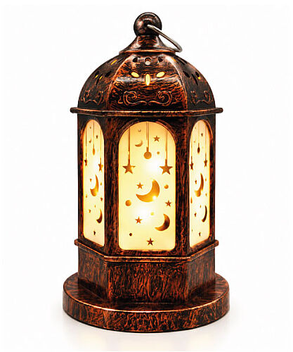 Fener Ledli Tabanlı Eskitme Model 16 Cm Bakır - 