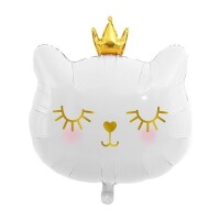 Folyo Balon Beyaz Kedi 49*56 Cm - 1