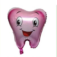 Folyo Balon Diş Şekilli Pembe 50 cm - 1