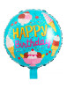 Folyo Balon Yuvarlak Happy Birthday Dondurma Temalı 18 inch - 1
