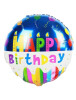 Folyo Balon Yuvarlak Happy Birthday Renkli 18 inch - 1