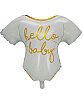 Folyo Balon Hello Baby Beyaz Kıyafet 62-61 cm - 1