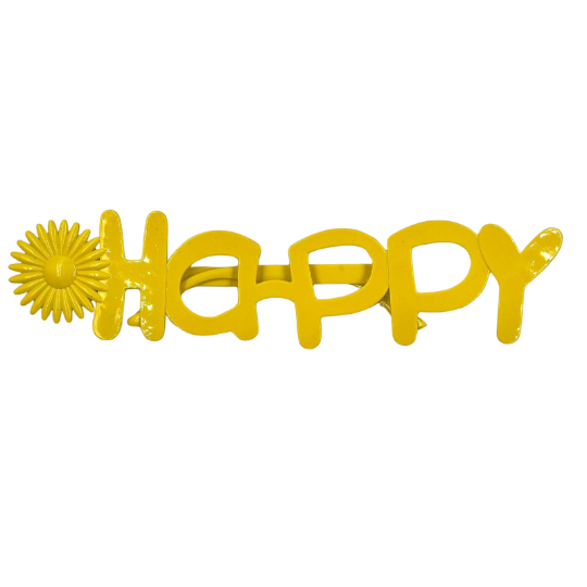 Gözlük Çiçekli Happy Sarı - 