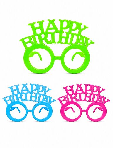 Gözlük Eko Neon Model Happy Birthday 12'Lİ - 