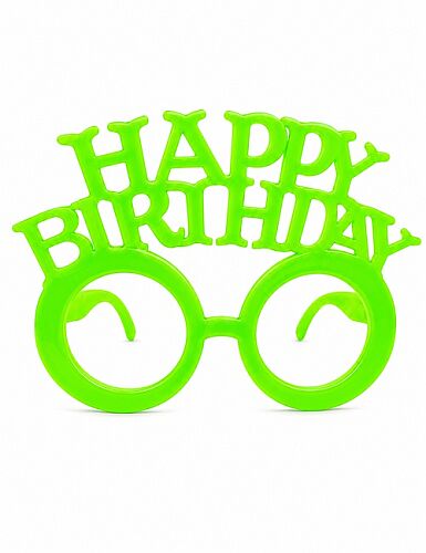 Gözlük Eko Neon Model Happy Birthday Yeşil - 